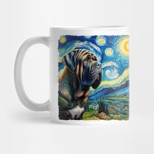 Starry Neapolitan Mastiff Dog Portrait - Pet Portrait Mug